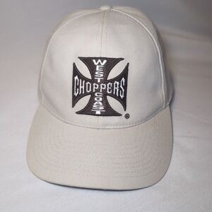 West Coast Choppers Jesse James Beige Snap Back Cap One Size EUC